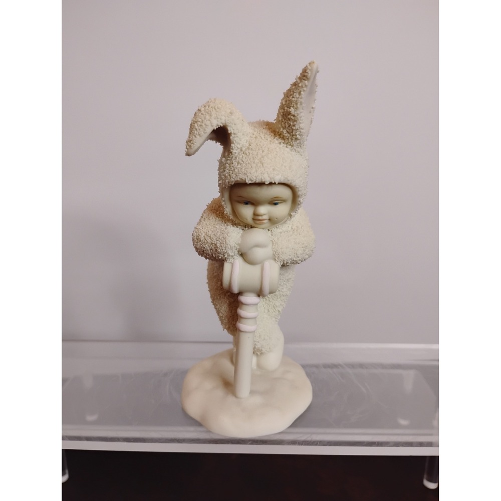 Dept 56 Snowbabies Easter Egg Hunt Bunny Suit Figurine 1996 5 Inch